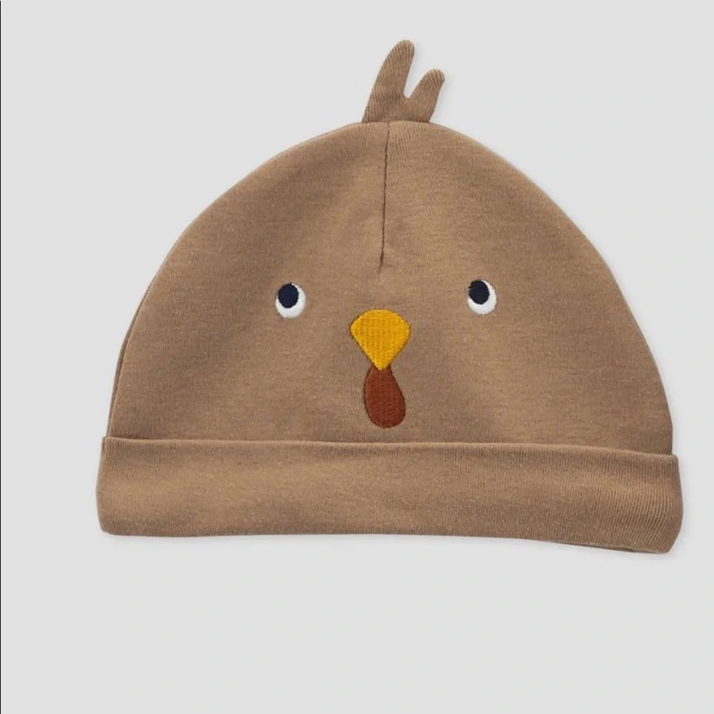 NWT nb boy girl carters thanksgiving cap hat sleeper Turkey feet pajamas layette - Picture 2 of 5